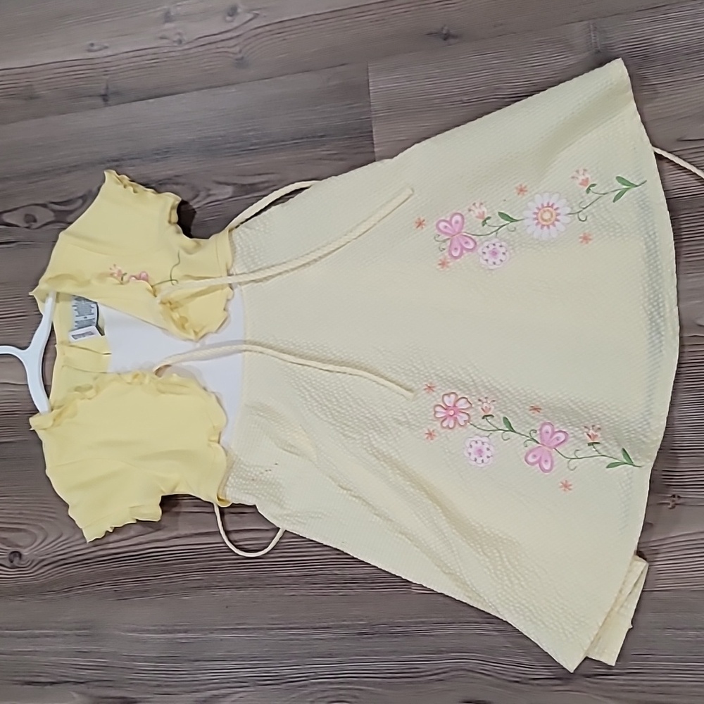 Youngland Light Yellow Dress with Ruffle Detail